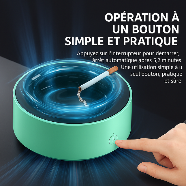 Cendrier Auto Purificateur – Nettoyage de l’Air par Ionisation Automatique