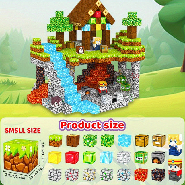 Blocs de construction magnétiques & Coffret créatif — Chasse au trésor dans la lave