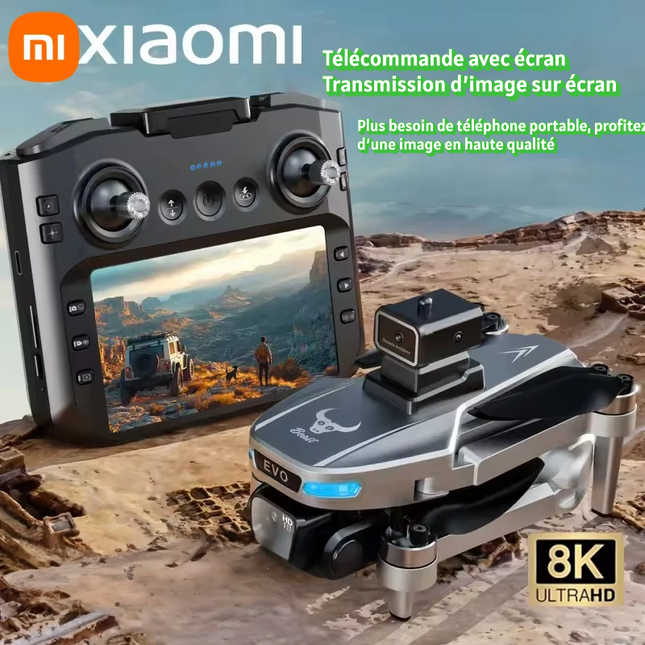 Xiaomi SG901 MAX – Drone Professionnel Pliable Sans Balais – Caméra 8K HD – GPS – Évitement d’Obstacles – Télécommande avec Grand Écran