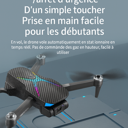 AE7 Air Selfie Drone – Caméra 8K EIS Anti‑Shake – Triple Angle de Prise de Vue – Vol Trajectoire – Évitement d’Obstacles – Retour Automatique