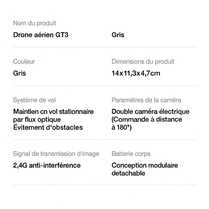 Xiaomi Original GT3 – Drone Professionnel 5G GPS – Caméra Double 8K HD – Photographie Aérienne – Quadrirotor Pliable avec Télécommande