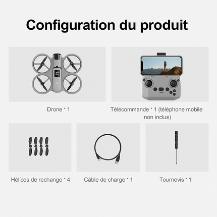 Xiaomi Original GT3 – Drone Professionnel 5G GPS – Caméra Double 8K HD – Photographie Aérienne – Quadrirotor Pliable avec Télécommande