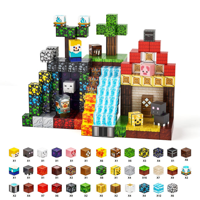 Blocs magnétiques 150/300 pièces – Construis ton propre monde