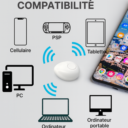 Écouteurs invisibles Mini V5.2 Bluetooth TWS intraoculaires