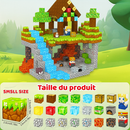 Blocs de construction magnétiques & Coffret créatif — Chasse au trésor dans la lave