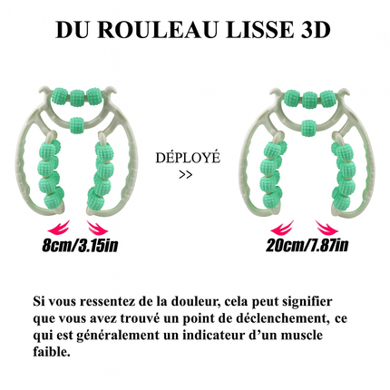 Masseur à Pince de Jambe Annulaire – 20 Roues – Anti‑Cellulite & Minceur – Rouleau de Massage Relax Corps Complet