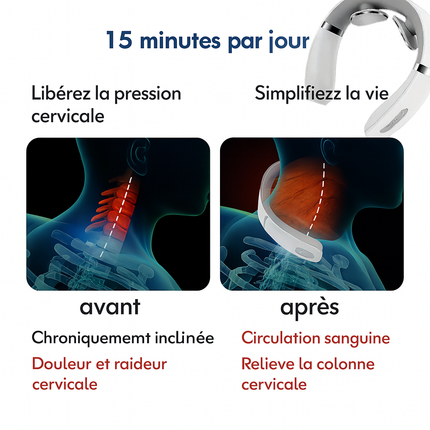 Mini Masseur de Cou & Épaules – Protection Cervicale – Portable & Ergonomique – Relaxation à Domicile
