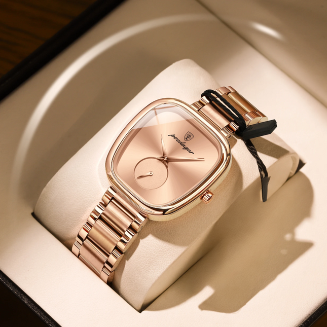 Montre Femme POEDAGAR – Élégance de Luxe en Acier Inoxydable, Étanche & Mouvement Quartz Haute Qualité