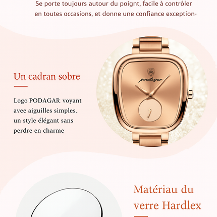 Montre Femme POEDAGAR – Élégance de Luxe en Acier Inoxydable, Étanche & Mouvement Quartz Haute Qualité