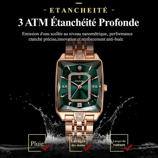 Montre de Luxe Femme POEDAGAR – Acier Inoxydable, Étanche, Mouvement Quartz avec Calendrier + Boîte Cadeau