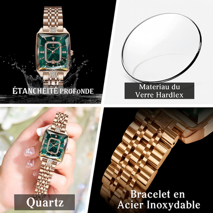 Montre de Luxe Femme POEDAGAR – Acier Inoxydable, Étanche, Mouvement Quartz avec Calendrier + Boîte Cadeau