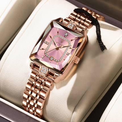 Montre de Luxe Femme POEDAGAR – Acier Inoxydable, Étanche, Mouvement Quartz avec Calendrier + Boîte Cadeau