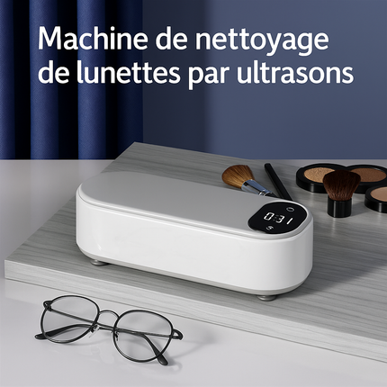Machine de Nettoyage Ultrasonique Portable – 450 ml – Nettoyeur à Dosettes Propres pour Bijoux, Bagues, Lunettes & Pinceaux de Maquillage